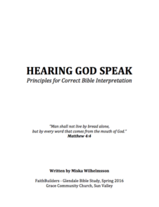 Hearing God Speak - Basic Hermeneutics Syllabus (PDF)