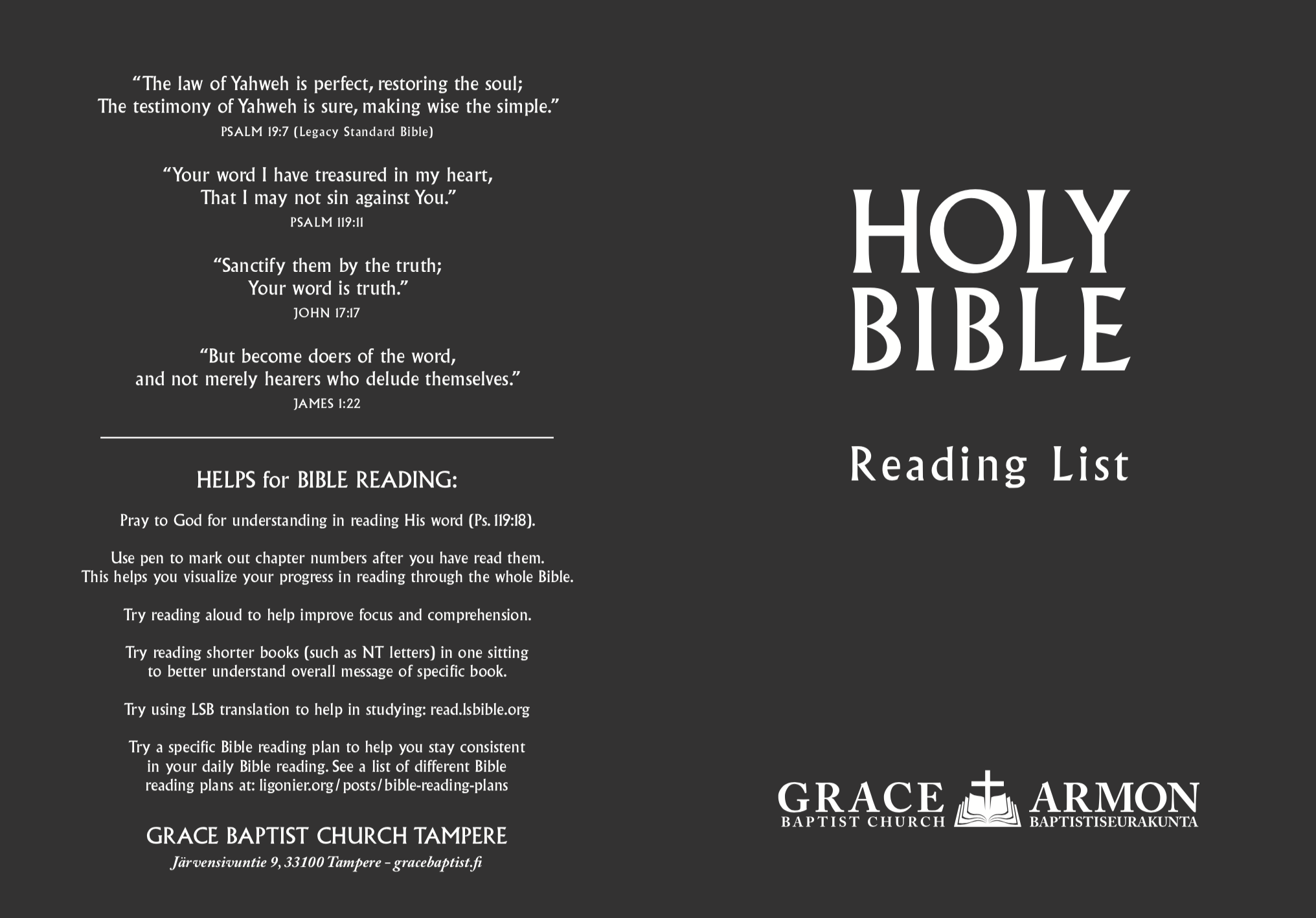 Bible Reading List PDF